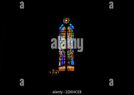 Perugia - Agosto 2019: Interno della cattedrale di San Lorenzo Foto Stock