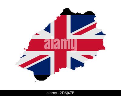 Bandiera in forma di paese geografico, Sant'Elena, Ascensione e Tristan da Cunha, Africa sub-sahariana, Africa occidentale, Africa Foto Stock