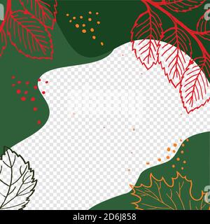 Tavolozza dei colori alla moda, modelli in stile autunnale per post e storie per i tuoi social media. Contenuti di sfondo testurizzati puzzle per social network. Illustrazione Vettoriale