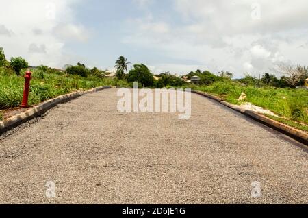 Nuova strada asfaltata Foto Stock