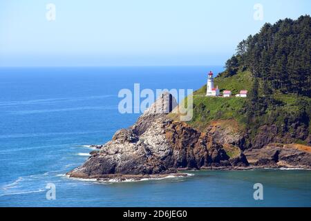 Heceta Head Historic Lighthouse , Oregon-USA Foto Stock