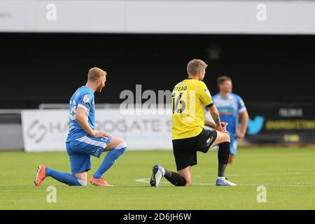 Harrogate, Yorkshire, Regno Unito. 17 ottobre 2020. Durante la partita Sky Bet League 2 tra Harrogate Town e Barrow a Wetherby Road, Harrogate sabato 17 ottobre 2020. (Credit: Mark Fletcher | MI News) Credit: MI News & Sport /Alamy Live News Foto Stock