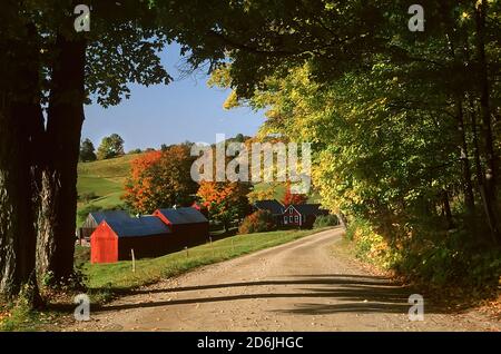 La fattoria Jenny durante l'autunno - Redding, Vermont Foto Stock