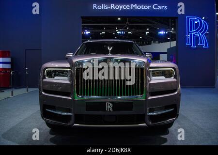 Auto Super Luxury SUV Rolls-Royce Cullinan in mostra al 41° SALONE INTERNAZIONALE DELL'AUTOMOBILE DI BANGKOK 2020 il 14 luglio 2020 a Nonthaburi, Thailandia. Foto Stock