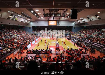 Funabashi Arena, Chiba, Giappone. 17 Ott 2020. Vista generale, 17 OTTOBRE 2020 - Basket : 2020-21 B.LEAGUE B1 gioco tra Chiba Jets 87-78 Utsunomiya BREX a Funabashi Arena, Chiba, Giappone. Credit: YUTAKA/AFLO SPORT/Alamy Live News Foto Stock