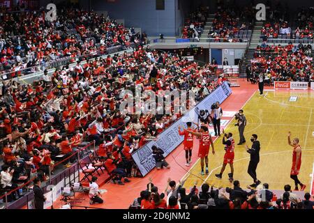 Funabashi Arena, Chiba, Giappone. 17 Ott 2020. Vista generale, 17 OTTOBRE 2020 - Basket : 2020-21 B.LEAGUE B1 gioco tra Chiba Jets 87-78 Utsunomiya BREX a Funabashi Arena, Chiba, Giappone. Credit: YUTAKA/AFLO SPORT/Alamy Live News Foto Stock