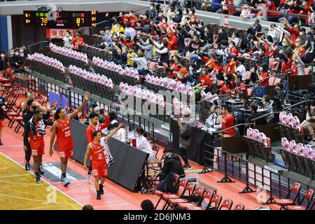 Funabashi Arena, Chiba, Giappone. 17 Ott 2020. Vista generale, 17 OTTOBRE 2020 - Basket : 2020-21 B.LEAGUE B1 gioco tra Chiba Jets 87-78 Utsunomiya BREX a Funabashi Arena, Chiba, Giappone. Credit: YUTAKA/AFLO SPORT/Alamy Live News Foto Stock