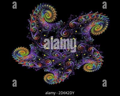 Arte psichedelica Starfish Foto Stock