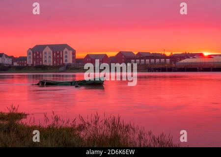 Fiume Usk, Newport Gwent Foto Stock