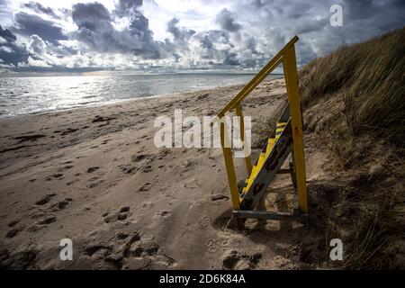 scale per la spiaggia, Danimarca Foto Stock