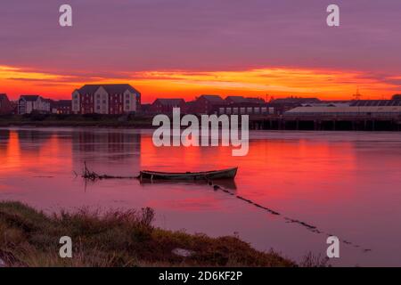 Fiume Usk, Newport Gwent Foto Stock