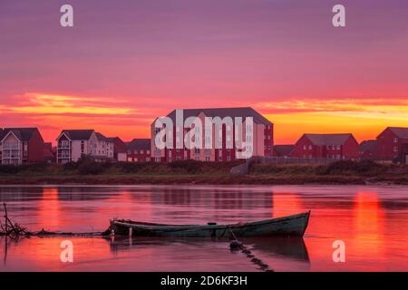 Fiume Usk, Newport Gwent Foto Stock