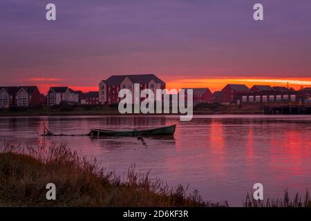 Fiume Usk, Newport Gwent Foto Stock