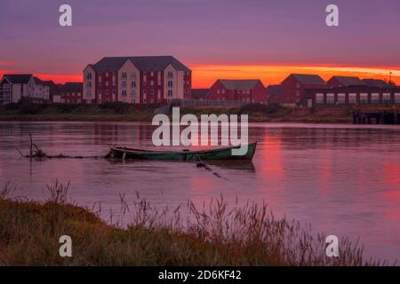 Fiume Usk, Newport Gwent Foto Stock