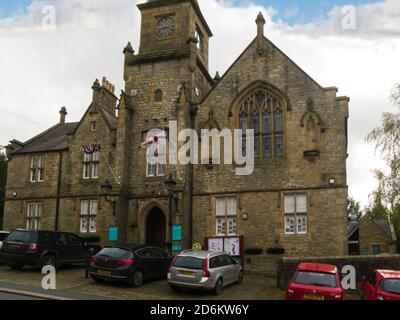 Il municipio di Alston ospita gli archivi storici Centro informazioni turistiche E Public Library Cumbria England, sede di molti locali eventi sociali Foto Stock