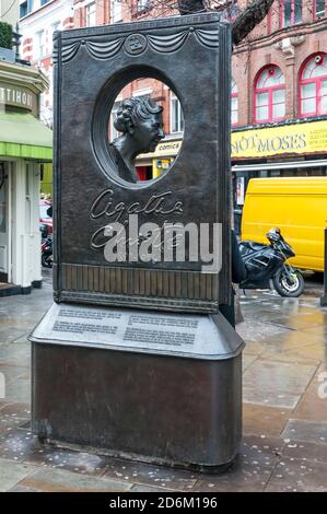 Memoriale di Agatha Christie a Soho. Foto Stock