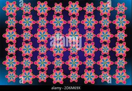 Elegante sfondo creativo ripetuto per la stampa su carta, il design per bambini, il design dell'imballaggio, la stampa digitale, newsletter, volantini, il design delle carte da gioco .etc Foto Stock