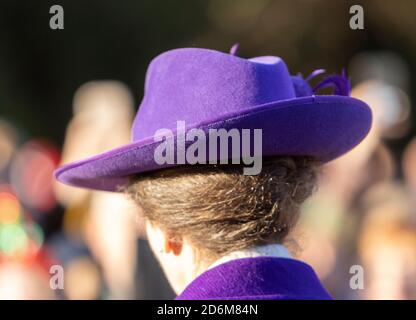 Principessa Anne, la Principessa reale a Sandringham il giorno di Natale 2019. Foto Stock