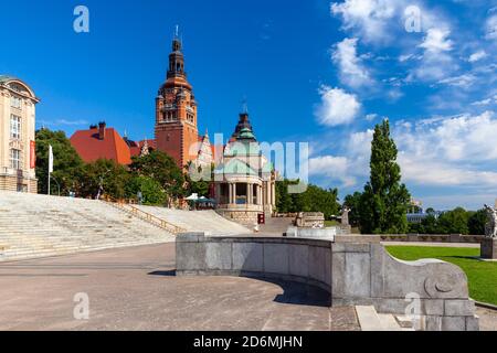 Szczecin, Waly Chrobrego, Voivodato della Pomerania Occidentale, Polonia Foto Stock