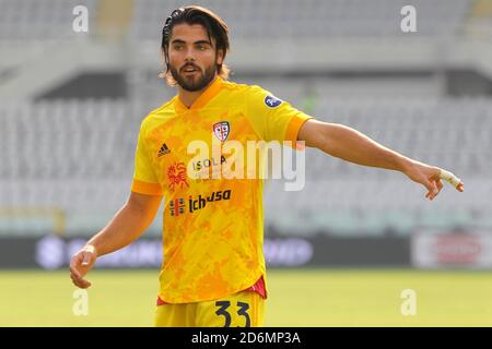 Riccardo Sottil di Cagliari Calcio durante la Serie A di calcio Partita tra Torino FC e Cagliari Calcio all'Olympic Grande Torino Stadium il mese di ottobre Foto Stock