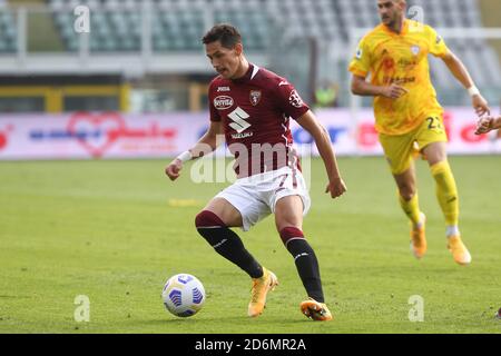SASA Lukic del Torino FC durante la Serie A Football Match tra Torino FC e Cagliari Calcio allo Stadio Olimpico Grande Torino il 18 ottobre 2020 i Foto Stock