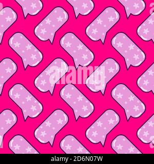 Bolla con stelle, motivo senza cuciture su sfondo rosa caldo. Illustrazione Vettoriale