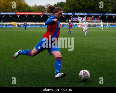 Bromley, Regno Unito. 18 Ott 2019. BROMLEY, REGNO UNITO OTTOBRE 18 :Amy Taylor of Crystal Palace Women durante il campionato femminile fa tra Crystal Palace Women e Leicester City Women allo stadio Hayes Lane, Bromley, Regno Unito il 18 Ottobre 2020 Credit: Action Foto Sport/Alamy Live News Foto Stock