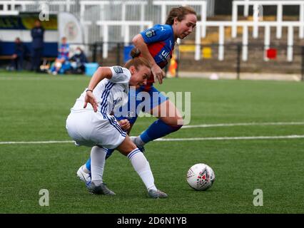 Bromley, Regno Unito. 18 Ott 2019. BROMLEY, REGNO UNITO OTTOBRE 18 : durante il Campionato delle Donne fa tra le Donne di Crystal Palace e le Donne di Leicester City allo Stadio Hayes Lane, Bromley, Regno Unito il 18 Ottobre 2020 Credit: Action Foto Sport/Alamy Live News Foto Stock
