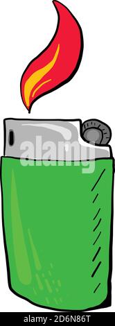 Luce verde, illustrazione, vettore su sfondo bianco Illustrazione Vettoriale