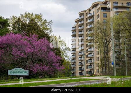 Un lussuoso edificio di appartamenti a Londra, Ontario, vicino a Springbank Parco chiamato 940 sul parco Foto Stock