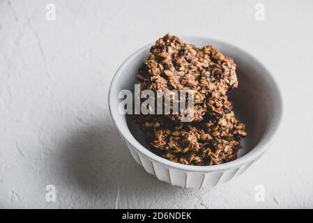 Biscotti alla banana e farinata d'avena Foto Stock