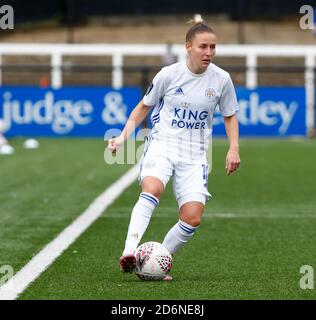 Bromley, Regno Unito. 18 Ott 2019. BROMLEY, REGNO UNITO OTTOBRE 18 :Sophie Barker of Leicester City Women durante il campionato femminile fa tra Crystal Palace Women e Leicester City Women allo stadio Hayes Lane, Bromley, Regno Unito il 18 ottobre 2020 Credit: Action Foto Sport/Alamy Live News Foto Stock