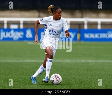 Bromley, Regno Unito. 18 Ott 2019. BROMLEY, REGNO UNITO OTTOBRE 18 : Bailey-Gayle of Leicester City Women durante il campionato femminile fa tra Crystal Palace Women e Leicester City Women allo stadio Hayes Lane, Bromley, UK il 18 Ottobre 2020 Credit: Action Foto Sport/Alamy Live News Foto Stock