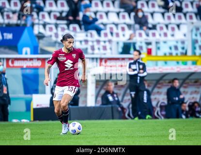 Rodriguez Ricardo del Torino FC durante la Serie A 2020/21 tra Torino FC e Cagliari Calcio allo Stadio Olimpico Grande Torino, Torino, Italia il 18 ottobre 2020 - Foto Fabrizio Carabelli Credit: LM/Fabrizio Carabelli/Alamy Live News Foto Stock