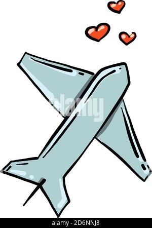 Piano d'amore, illustrazione, vettore su sfondo bianco Illustrazione Vettoriale