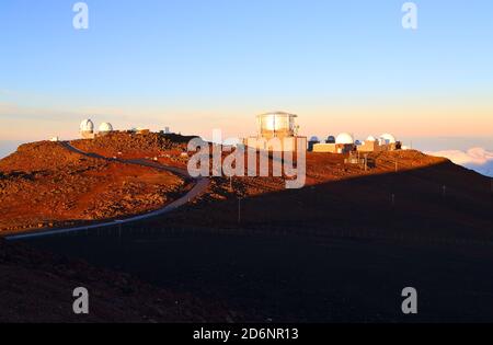 Haleakala High Altitude Observatory, Maui, Hawaii-USA Foto Stock