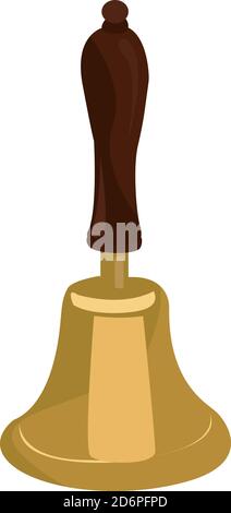 Campanello d'oro, illustrazione, vettore su sfondo bianco Illustrazione Vettoriale
