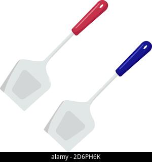 Due spatole, illustrazione, vettore su sfondo bianco Illustrazione Vettoriale