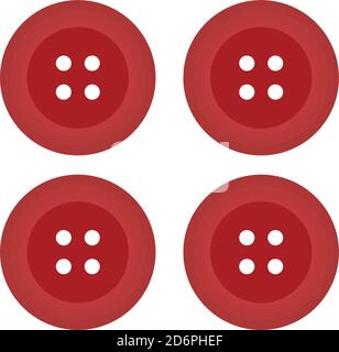 Pulsanti rossi, illustrazione, vettore su sfondo bianco. Illustrazione Vettoriale