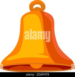 Golden Bell, illustrazione, vettore su sfondo bianco. Illustrazione Vettoriale