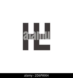 Lettera astratta L4 semplice vettore di logo geometrico Illustrazione Vettoriale