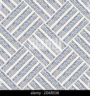 Motivo senza cuciture da strisce in blu e grigio. Il motivo senza fine può essere utilizzato per piastrelle in ceramica, carta da parati, linoleum, tessuto, sfondo di pagine web Illustrazione Vettoriale