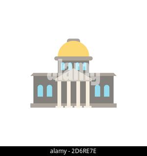 Icona del governo. Elemento semplice dalla collezione di edifici. Creative Government icona per web design, modelli, infografiche e altro ancora Illustrazione Vettoriale