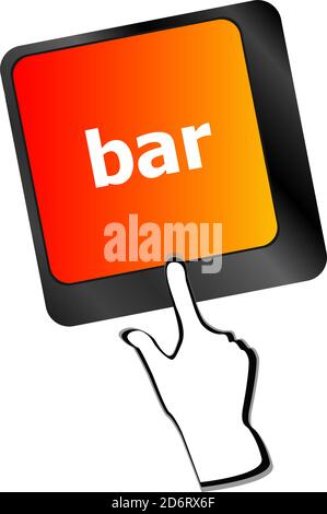 Pulsante della barra sul digitale i tasti della tastiera Foto Stock