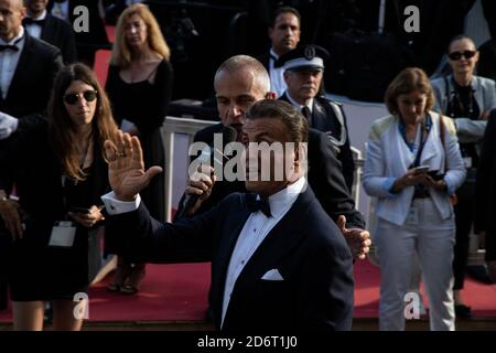 CANNES, FRANCIA - 25 maggio 2019: Sylvester Stallone arriva al Festival del Cinema di Cannes. Foto Stock