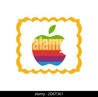 Logo Apple. Apple è una società americana che sviluppa e vende elettronica di consumo e computer. Logo Apple . Kharkiv, Ucraina - Giugno , 2020 Foto Stock