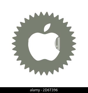 Logo Apple. Apple è una società americana che sviluppa e vende elettronica di consumo e computer. Logo Apple . Kharkiv, Ucraina - Giugno, 2020 Foto Stock