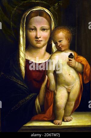 Madonna con bambino 1510 di Garofalo Benvenuto Tisi 1476-1559 Italiano, Italia, Foto Stock