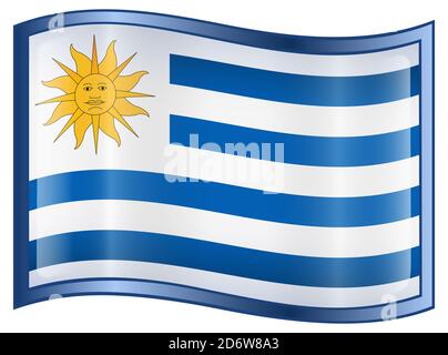 Uruguaian icona bandiera. Foto Stock