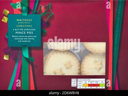 Waitrose Natale 6 Shortcrust mele cotogne Foto Stock